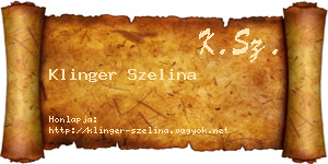 Klinger Szelina névjegykártya